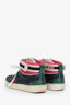 Gucci Black Leather Web High Top Sneakers Size 37
