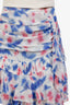 Isabel Marant Pink/Blue Printed Silk Mini Skirt Size 38