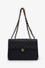 Pre-loved Chanel™ 2003-04 Black Caviar Quilted Jumbo Single Flap
