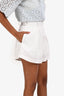 Zimmermann White Linen High Waisted Shorts Size 0