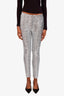 Isabel Marant Silver Micro Sequin High Waisted Pants Size 40