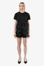 Prada 2020 Black Re-Nylon Triangle Logo Shorts Size 38