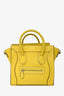 Celine Yellow Nano Grained Calfskin Leather Luggage Bag