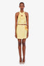Sandro Yellow Linen Cropped Top & Skirt Set Size 3/38