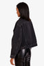 Balenciaga Black Flared Denim Jacket Size 34