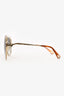 Chloe Dark Green/Gold '134S' Aviator Sunglasses