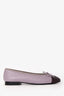 Pre-loved Chanel™ Purple Leather Interlocking CC Classic Ballerina Size 37