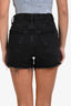 Agolde Black Frayed Hem Denim Shorts Size 25