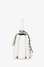 Petit sac à main tendance Chanel™ d’occasion 2022+ en cuir d’agneau blanc/noir