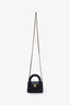 Pre-loved Chanel™ 2022+ Black Mini Nano Kelly Shopper Top Handle Bag with Chain