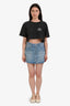 Isabel Marant Etoile Light Blue Denim Buttoned Mini Skirt Size 36