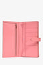 Hermès Rose Sakura Epsom Leather Long Bearn Wallet