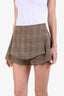 Givenchy Brown Check Mini Skort Size 34