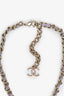 Pre-loved Chanel™ Purple/Light Gold CC Lock Pendant Necklace