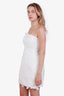 Zimmermann White Tama Filigree-embellished Strapless Mini Dress Size 1