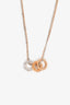 Cartier 18K Rose Gold/White Gold 6 Diamonds LOVE Pendant Necklace