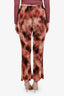 Song for the Mute Brown Printed Pleated Pants Size 40