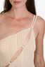 Song of Style Beige Knit One Shoulder Cut Out Top Size Small
