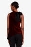 Roland Mouret Burgundy/Black Colridge Velvet Crochet Top Size 4