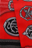 Hermès Red Silk Belt Graphic Twilly