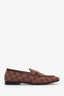 Gucci Burgundy Monogram Canvas Jordaan Loafer Size 37