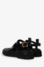 Roger Vivier Black Brushed Leather Buckle Sandals Size 37