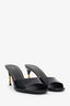 Gucci Black Leather Bamboo Heel Castello Mules Size 42