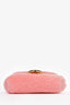 Fendi Pink Shearling and Leather F Belt Bag