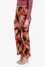 Song for the Mute Brown Printed Pleated Pants Size 40