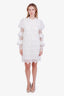 Giambattista Valli white Lace Ruffle Dress Size 46