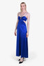 Frame Blue Silk Delicate Keyhole Dress Size S