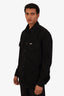 Off-White Black Cotton Button Up Shirt Jacket Size M