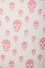 Alexander McQueen Cream/Red Silk Skull Printed Scarf