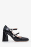 Roger Vivier Black Patent Leather Pres Viv Mary Janes Size 35
