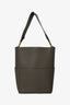 Celine Taupe Leather Sangle Seau Bucket Bag
