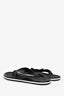 Louis Vuitton Black/White Rubber Monogram Logo Bow Flip Flops Size 36