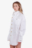 Vivienne Westwood White Cotton Logo Button Up Dress Size S
