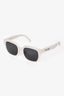 Celine White Logo Sunglasses with White Logo Pouch
