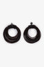 Brunello Cucinelli Burgundy Multi-Strand Beaded Hoop Earrings