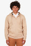 Burberry Beige Cotton Lightweight Zip-Up Hoodie Size M Mens