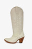 Pskaufman Cream Leather Cowboy Boots Size 11