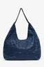 Pre-loved Chanel™ 2014-15 Blue Aged Calfskin Quilted Coco Supple Hobo