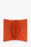 Hermès Orange Leather Calvi Card Holder