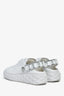Jimmy Choo White Crystal Slip On Flats Size 37