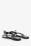 Valentino Black Rubber Rockstud Bow Sandals Size 39