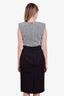 Alexander McQueen Grey/Multicolour Wool Mohair Tweed Speckled Dress Size 42