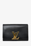 Louis Vuitton Black Leather 'Pochette Louise' GM Shoulder Bag