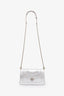 Bvlgari Metallic Silver Leather Small Serpenti Forever Chain Pochette