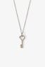 Tiffany & Co. Sterling Silver Mini Heart Key Pendant Necklace