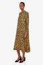 Ganni Black/Yellow Floral Long Sleeve Maxi Dress Size 40